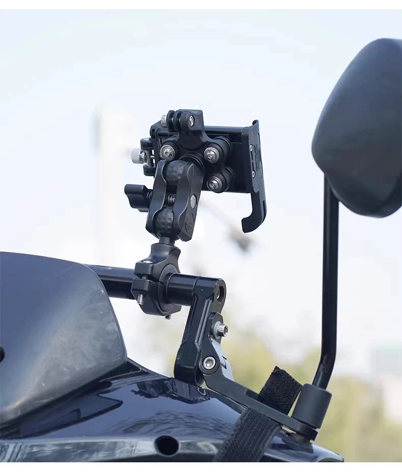 GUB P55 Motorcycle Bike Phone Holder Mount Not Block Camera Bicycle Phone Holder with 720 Degree Rotation for 4.7-7.2" Phone