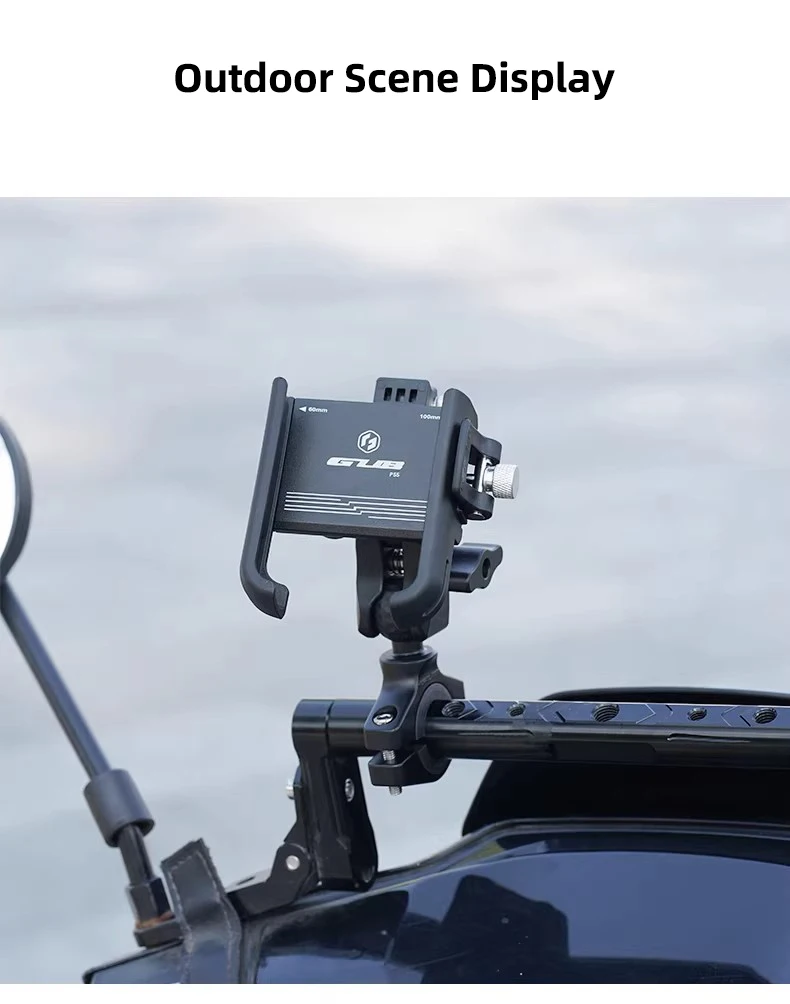 GUB P55 Motorcycle Bike Phone Holder Mount Not Block Camera Bicycle Phone Holder with 720 Degree Rotation for 4.7-7.2" Phone
