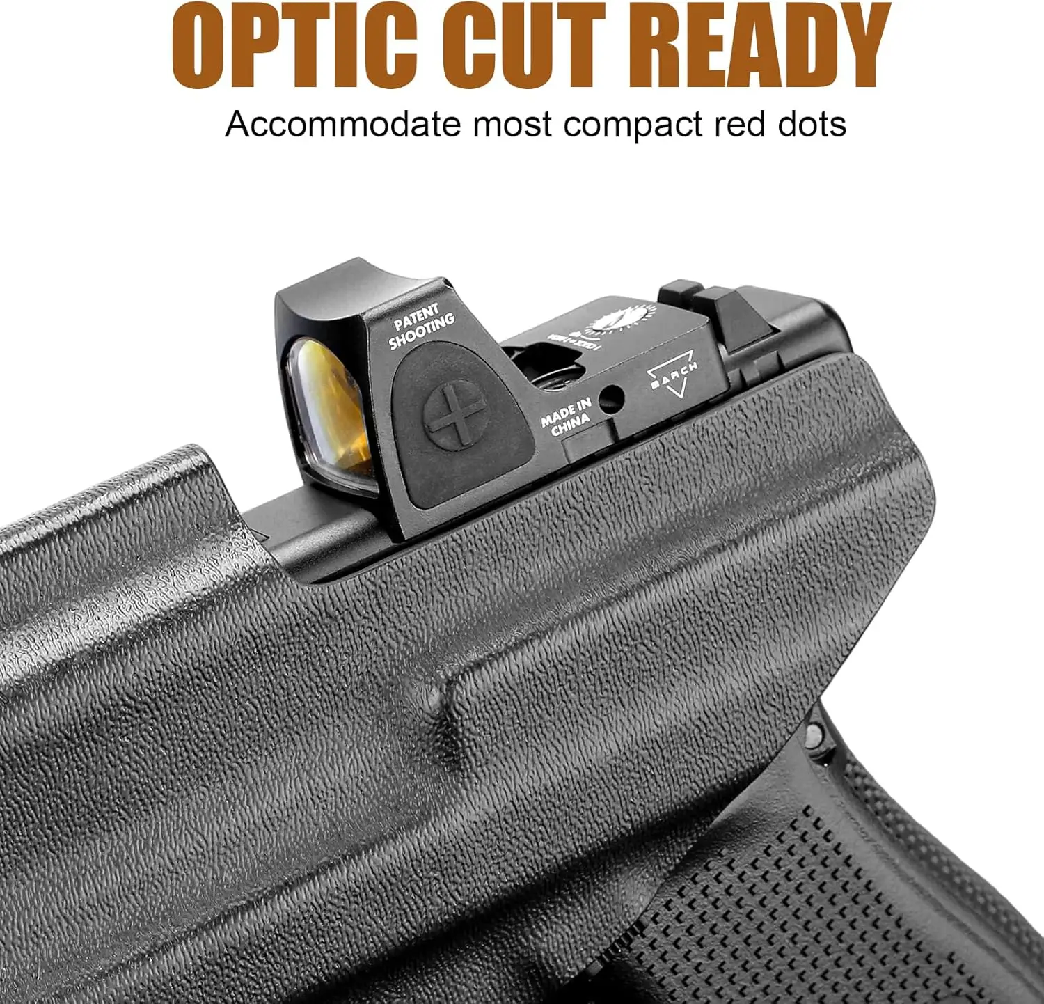 Only IWB Kydex Holster,Fit G17/19 Gen 3-6 &G19X/44/45 &G34 Gen 5 with Olight Baldr S/Mini/RL Mini,Right Hand
