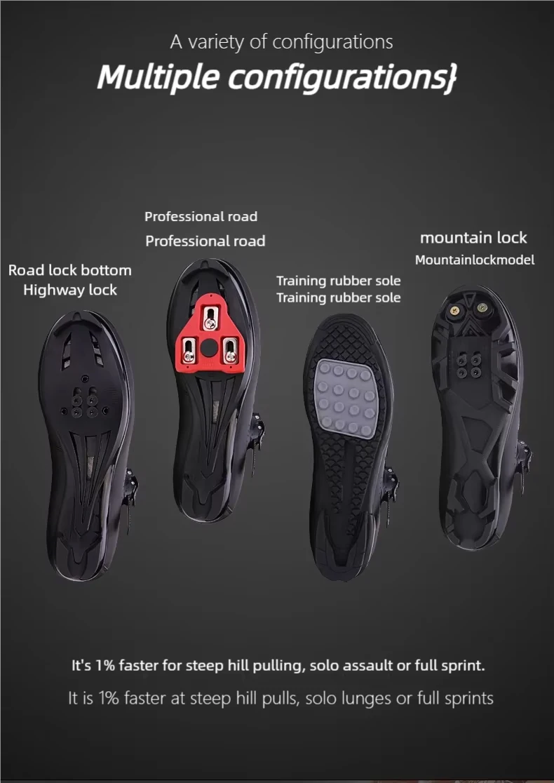 Cycling Shoes Men's Mountain Bike And Road Cycling Shoes,Lightweight And Breathable,Suitable For Speed Riding, Off-road, SPD