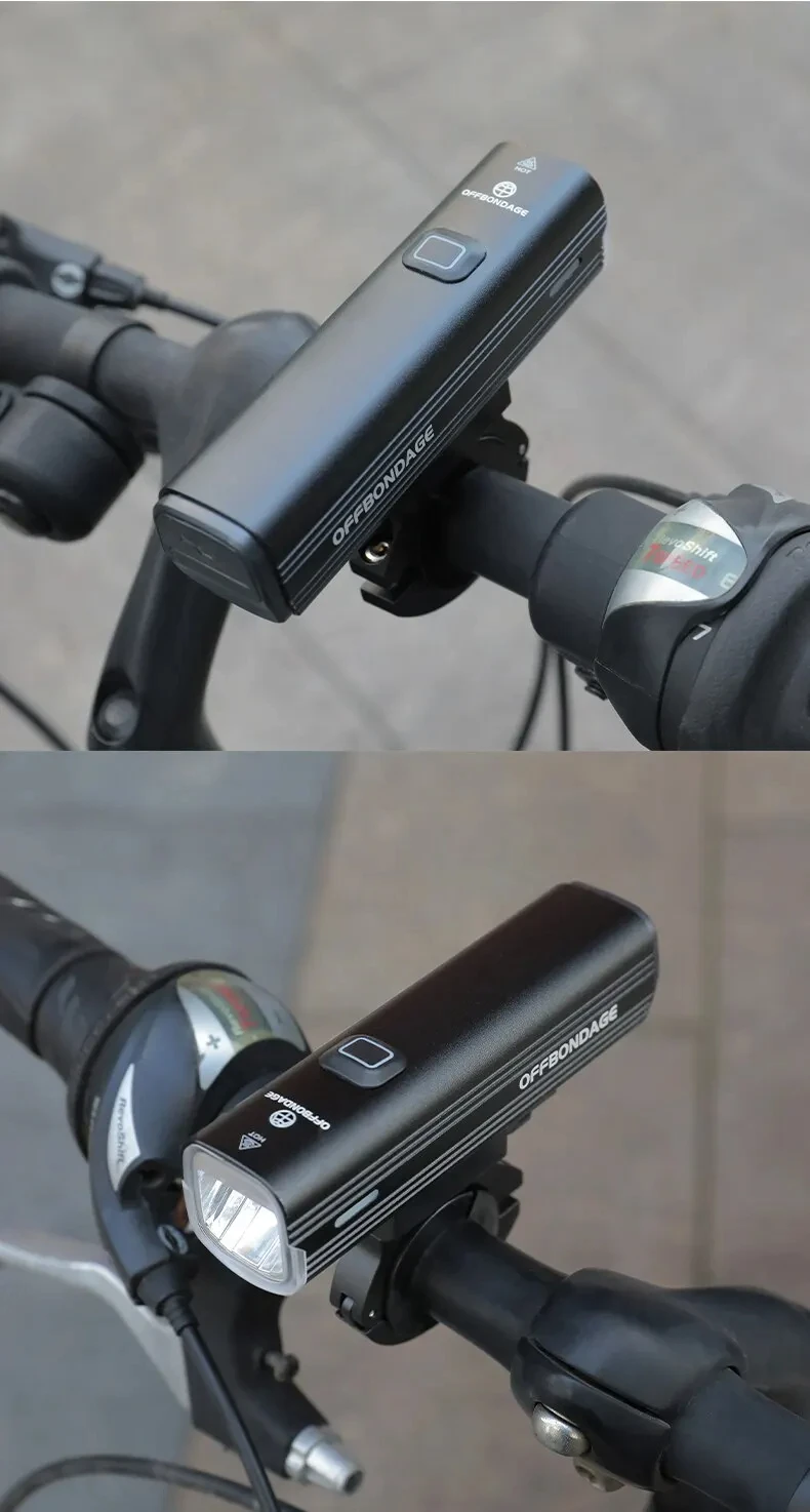 OFFBONDAGE Bicycle Light 1000Lumen Bike Headlight Flashlight Cycling Front Lamp USB Charging MTB Road Bike Rear Light Highlight