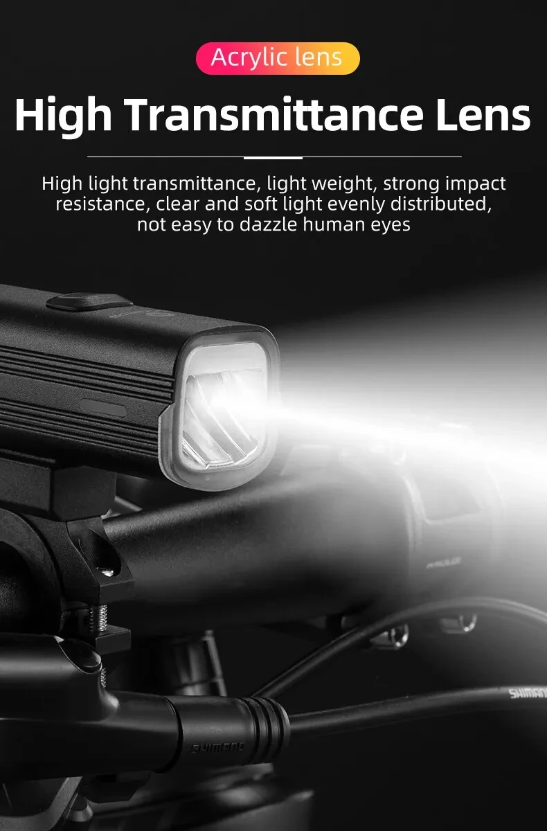 OFFBONDAGE Bicycle Light 1000Lumen Bike Headlight Flashlight Cycling Front Lamp USB Charging MTB Road Bike Rear Light Highlight