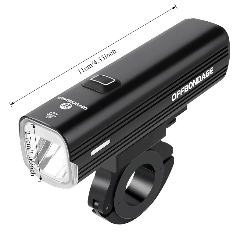 OFFBONDAGE Bicycle Light 1000Lumen Bike Headlight Flashlight Cycling Front Lamp USB Charging MTB Road Bike Rear Light Highlight