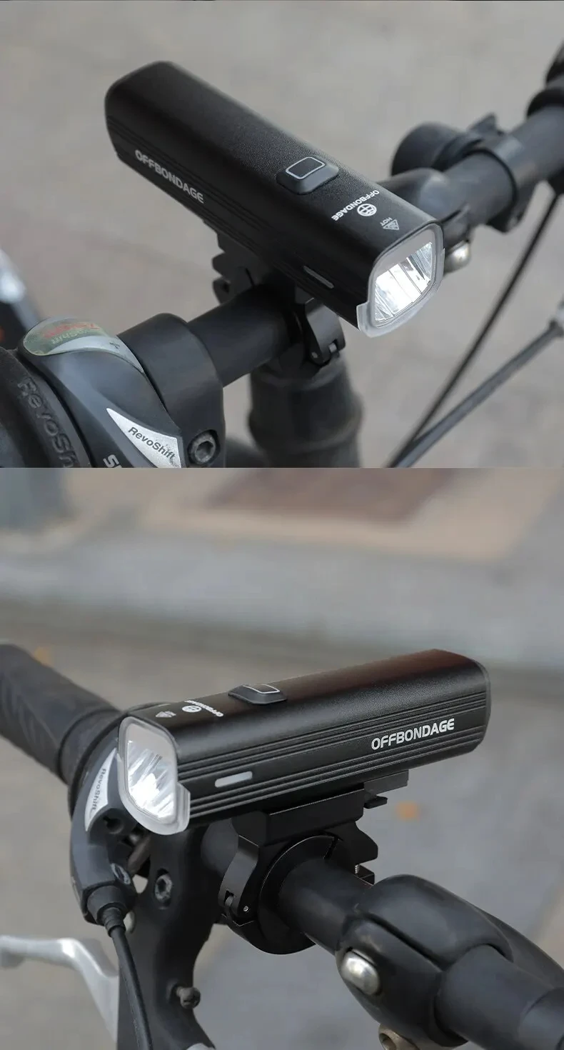 OFFBONDAGE Bicycle Light 1000Lumen Bike Headlight Flashlight Cycling Front Lamp USB Charging MTB Road Bike Rear Light Highlight