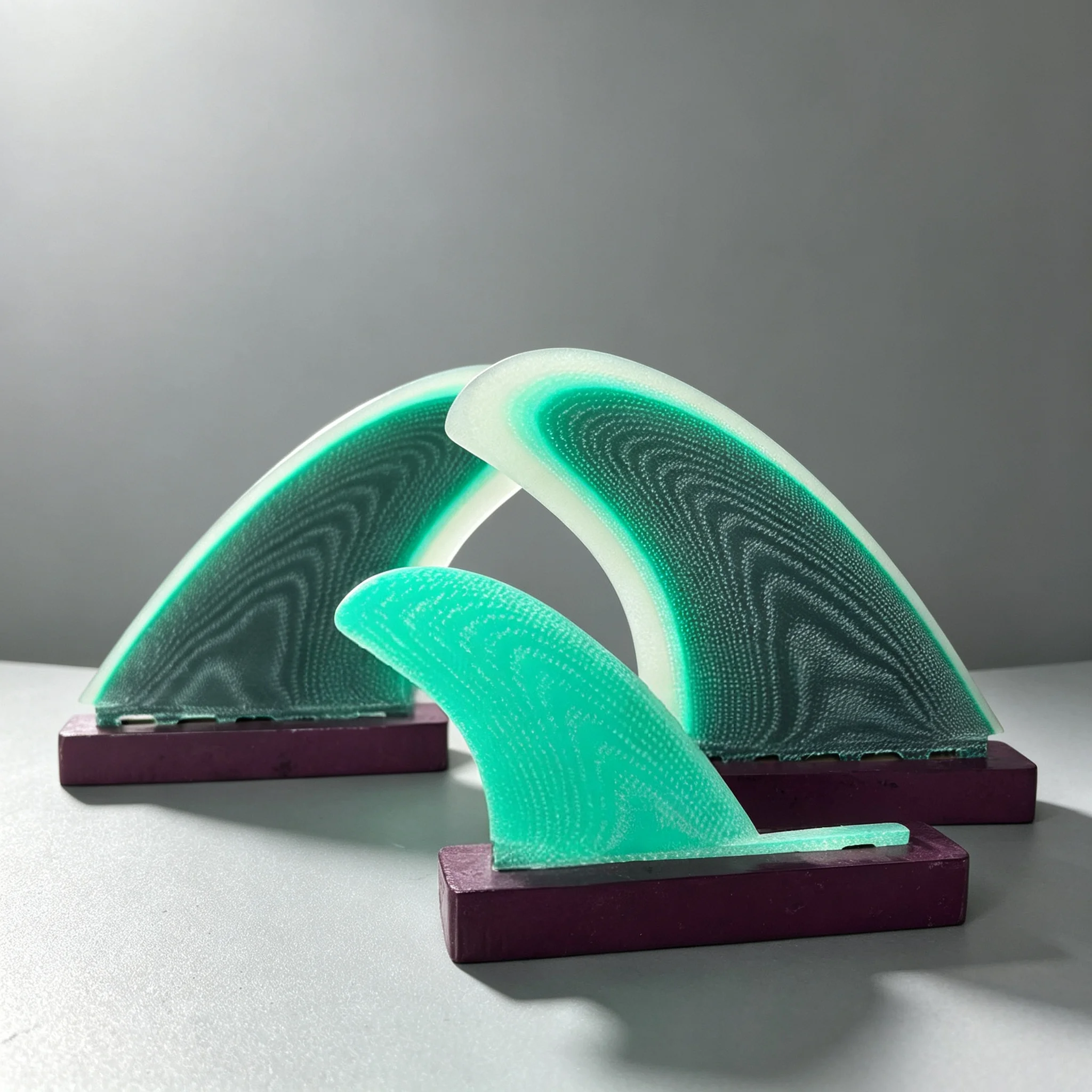 New FUT 2+1 Surfboard Fins: High-performance, premium-quality surfboard fins; stable replacement tail fins made of fiberglass; p