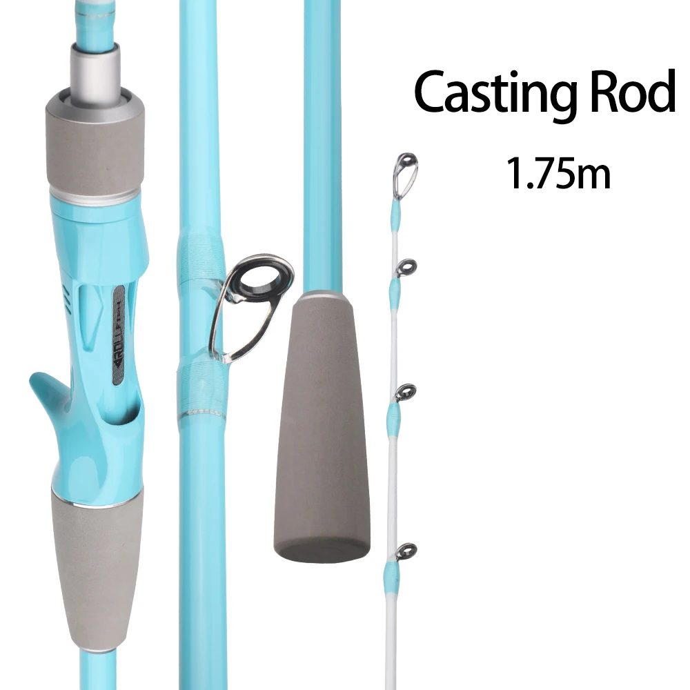 ROLLFISH 1.75m Titanium Tip Octopus Squid Cuttle Carbon Fiber Casting & Slow Jigging Fishing Rod Light Saltwater Boat