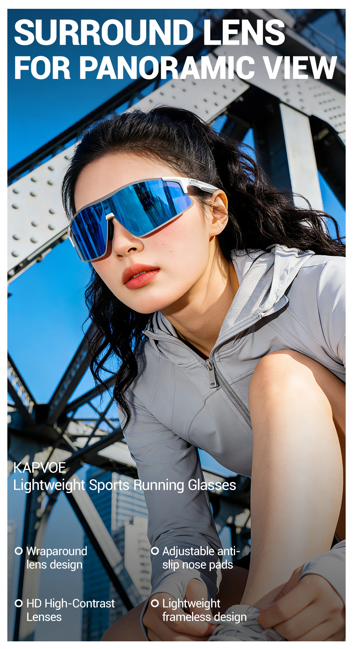 Kapvoe 2026 Cycling Glasses Men's Hiking Eyewear Fashion Sunglasses Photochromic Glasses New Sports MTB Road Bicycle Goggles