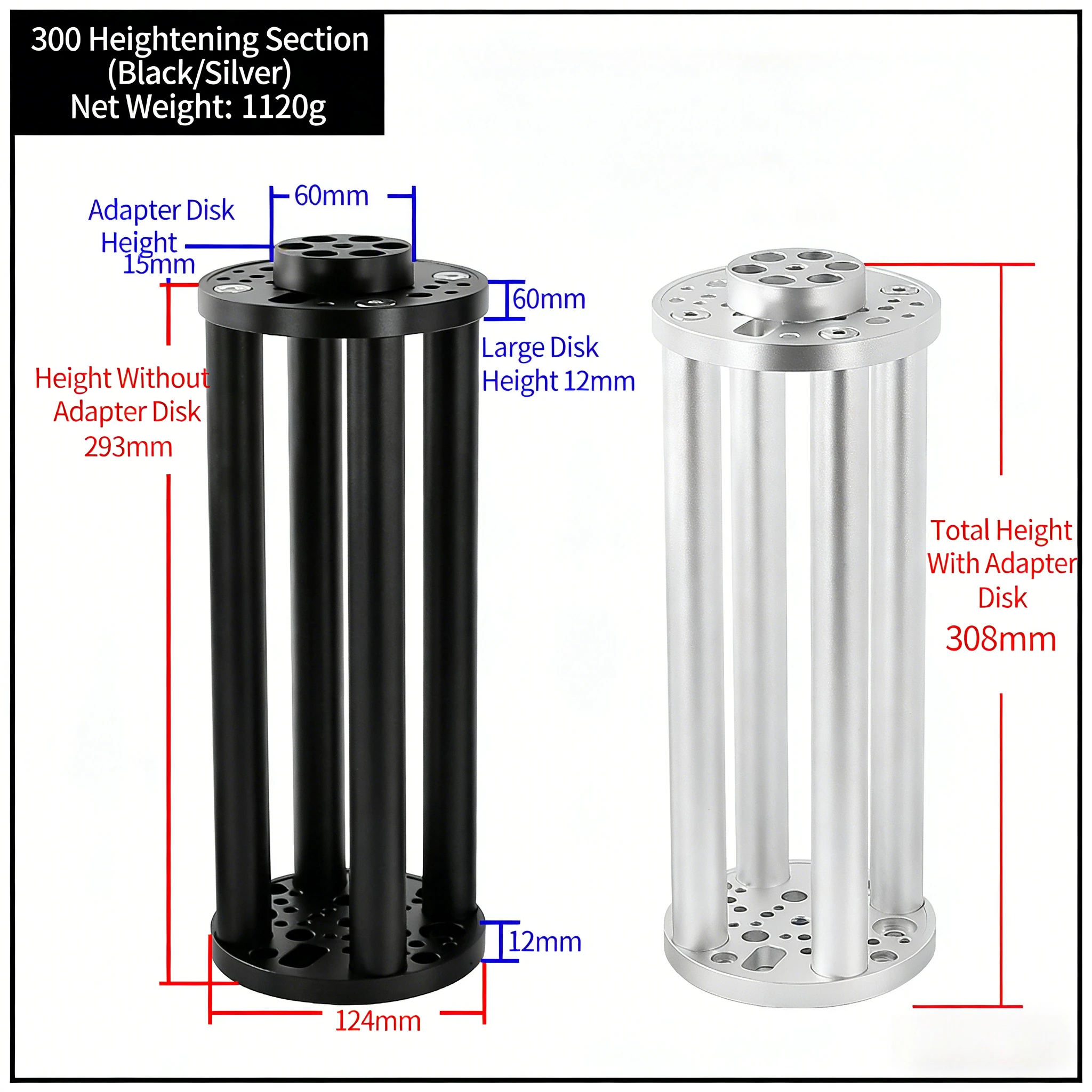 Angeleyes 200 300 400 Extension Pier for ZWO AM5 AM3 IOPTRON CEM40 GEM45 Equatorial TC40 EQ3 EQ5 Tripod Extend Column