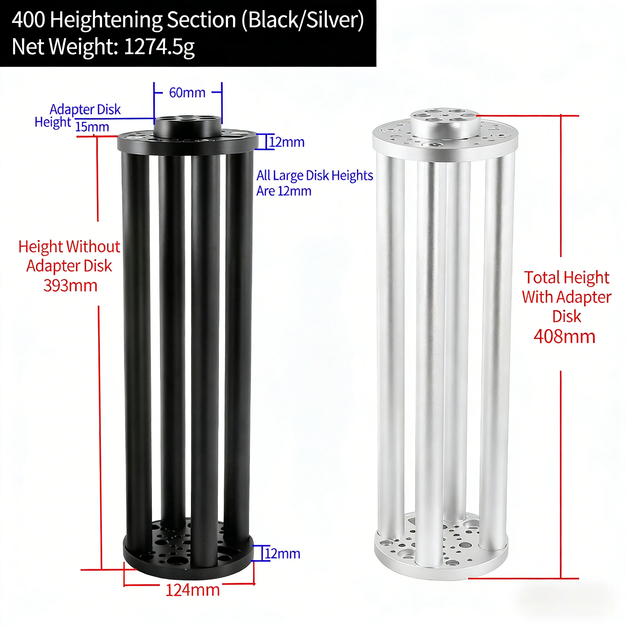 Angeleyes 200 300 400 Extension Pier for ZWO AM5 AM3 IOPTRON CEM40 GEM45 Equatorial TC40 EQ3 EQ5 Tripod Extend Column
