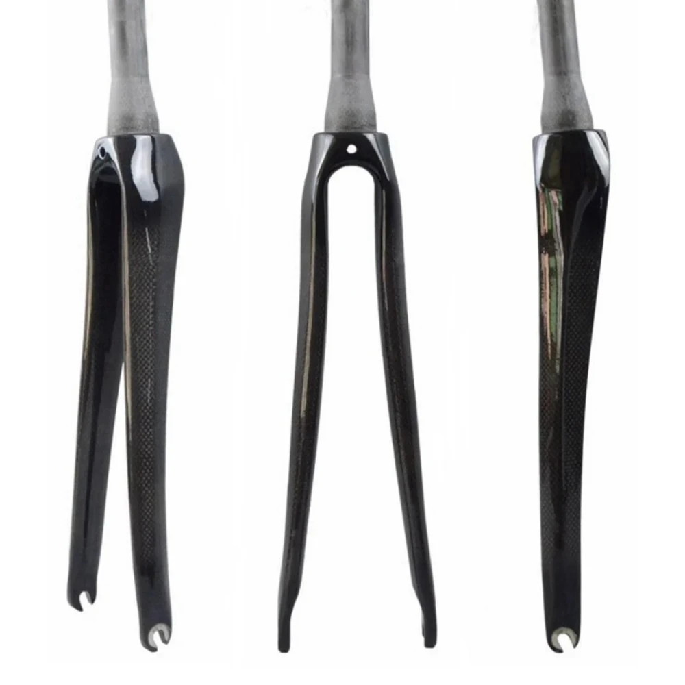 Bike Fork Road Bike Forks 700C*25C Carbon Front Fork Road Bicycle Forks C Brake QR 9*100mm Steerer Tube 28.6mm Straight/Tapered