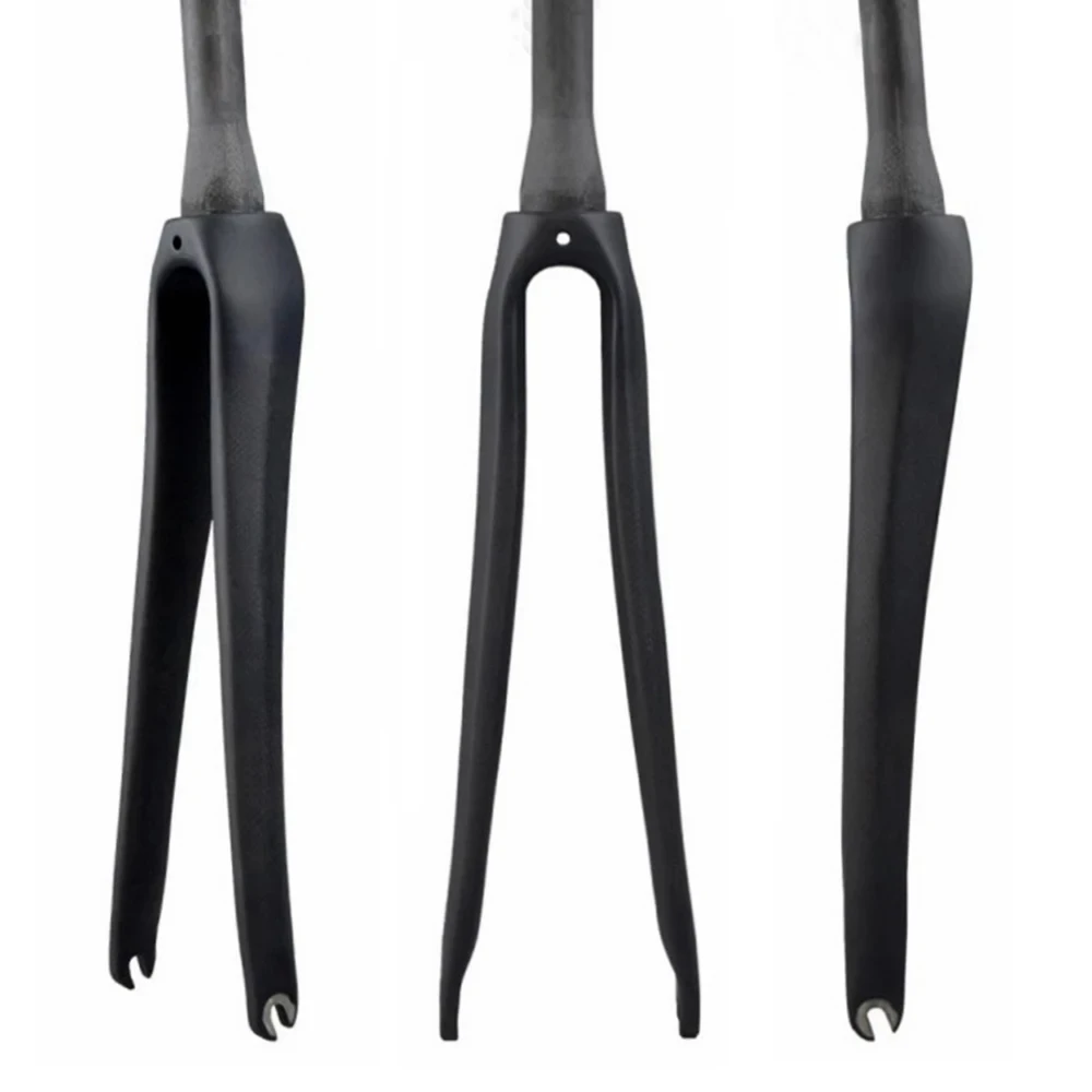 Bike Fork Road Bike Forks 700C*25C Carbon Front Fork Road Bicycle Forks C Brake QR 9*100mm Steerer Tube 28.6mm Straight/Tapered