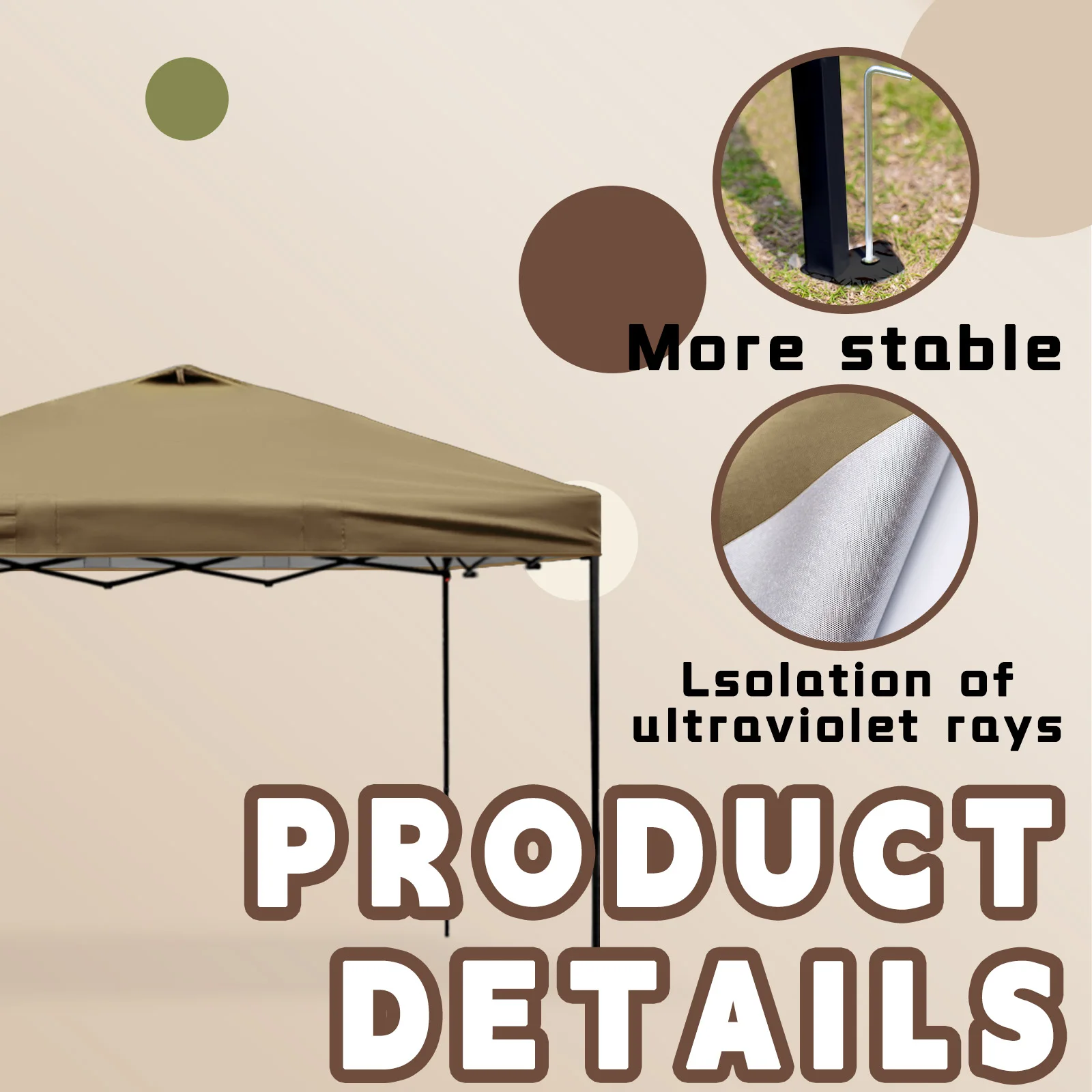 10x10 Pop Up Canopy Tent Outdoor, Portable Instant Heavy Duty Commercial Canopies Shelter UPF50Coated for Patio Party
