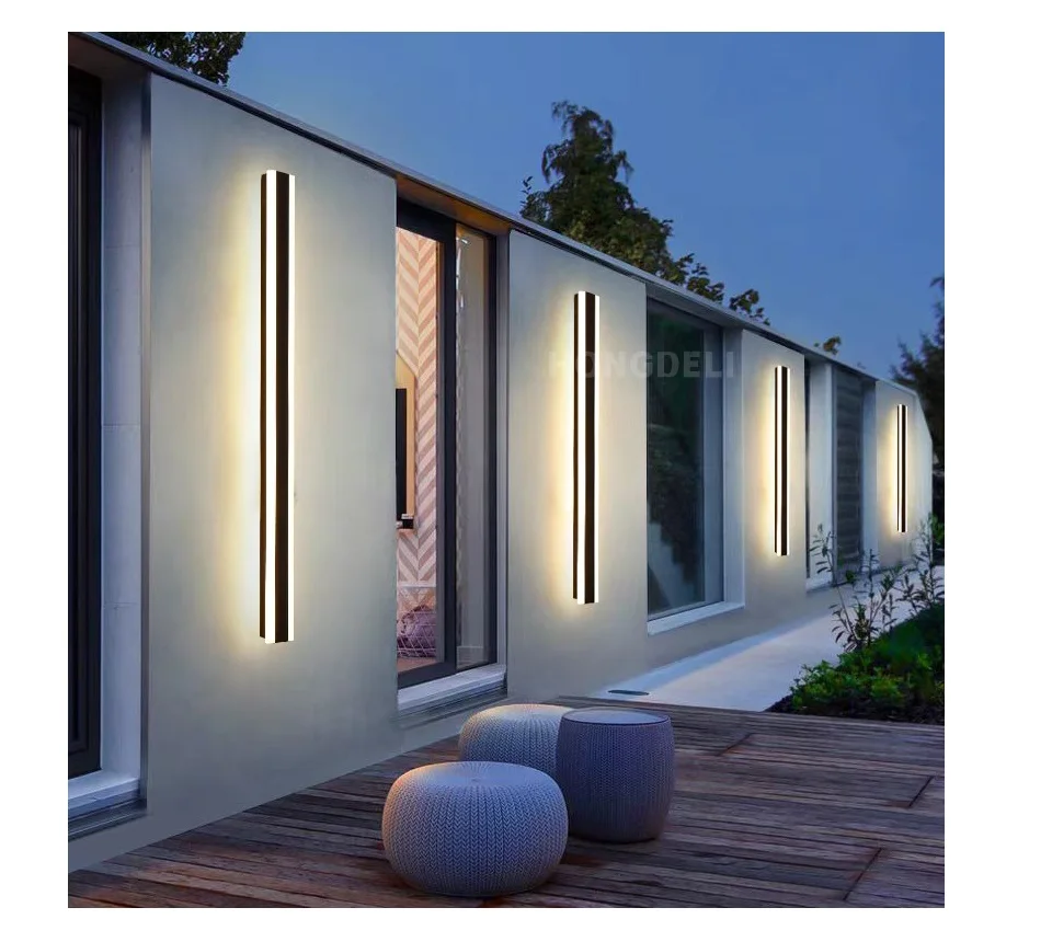 LED long wall lamps OutdoorWaterproof IP65 Garden Lights outdoor porch-f-lights Door wall lamp lighting Modern outdoor walllight
