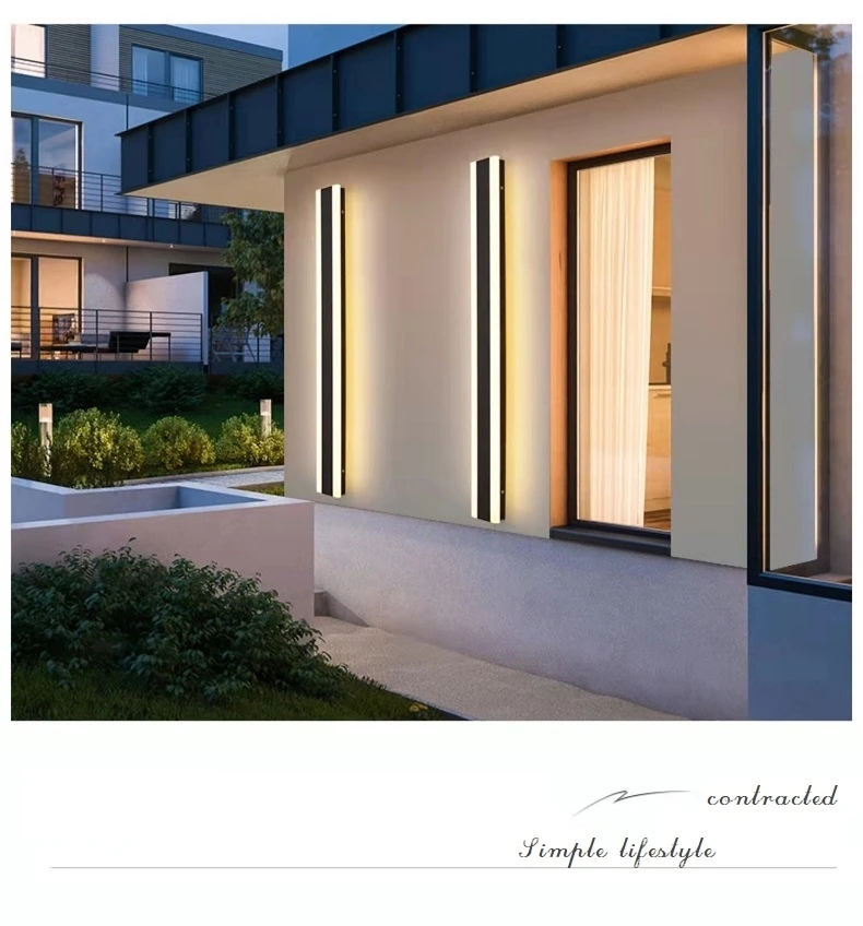 LED long wall lamps OutdoorWaterproof IP65 Garden Lights outdoor porch-f-lights Door wall lamp lighting Modern outdoor walllight