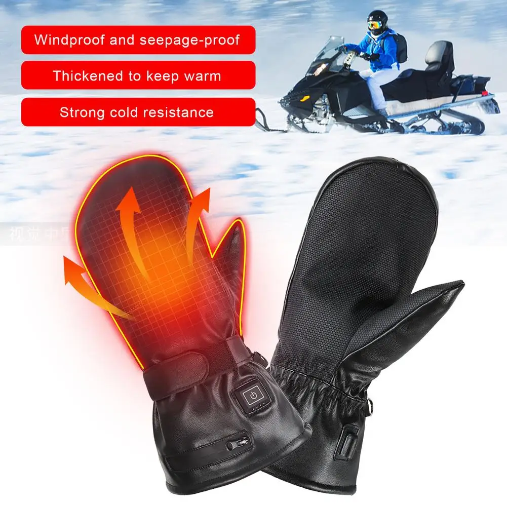 7.4V 2600MAH Smart Electric Heat Gloves Ski Waterproof Lithium Battery Winter SKiing gloves 5 Fingers&Hand Back Heate Gloves