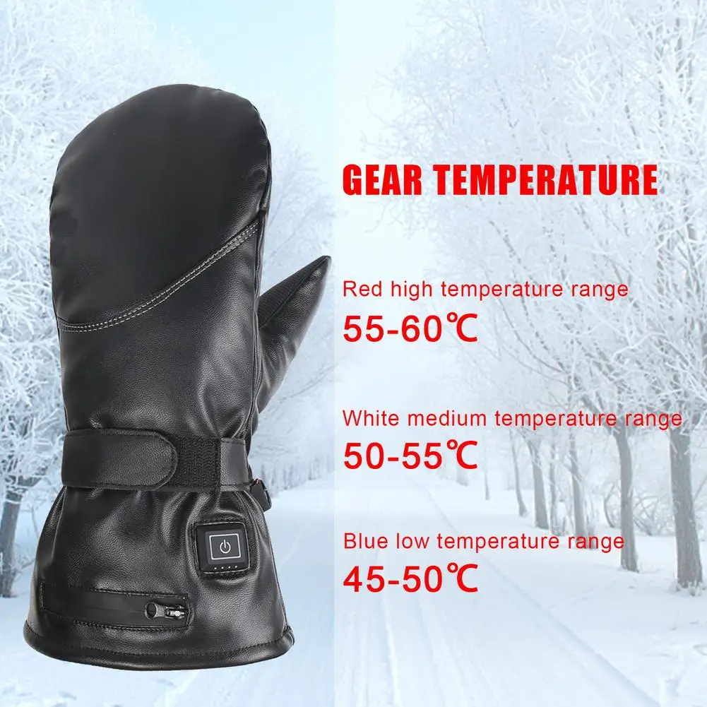 7.4V 2600MAH Smart Electric Heat Gloves Ski Waterproof Lithium Battery Winter SKiing gloves 5 Fingers&Hand Back Heate Gloves