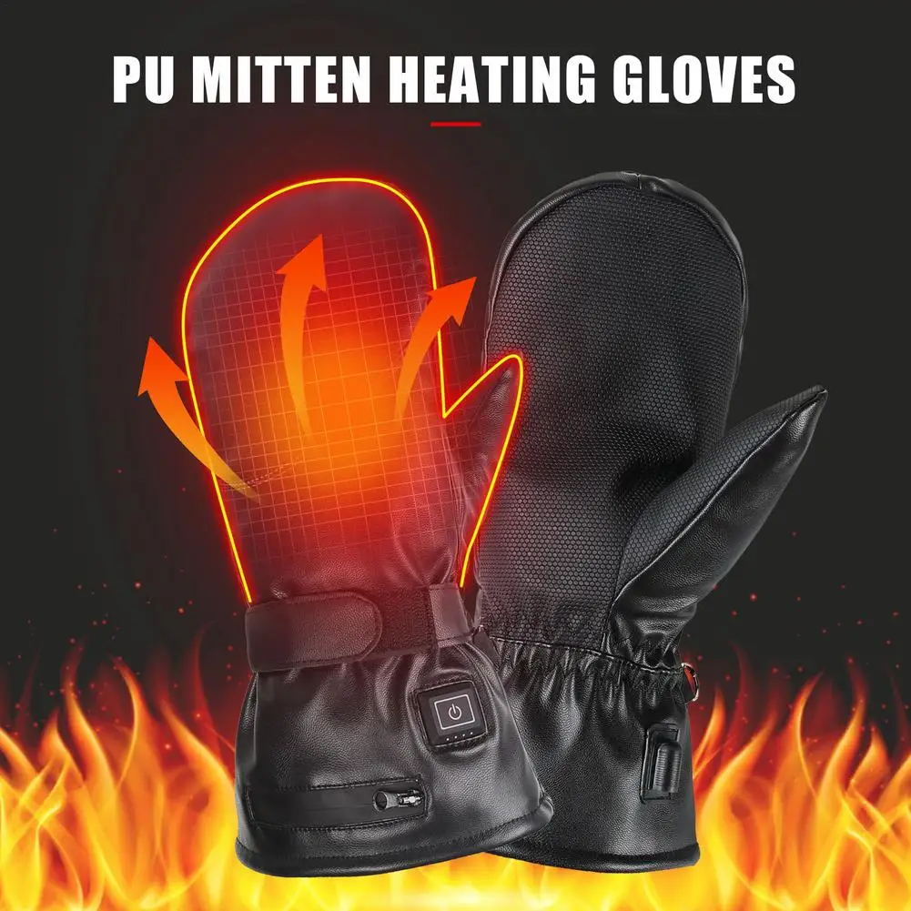 7.4V 2600MAH Smart Electric Heat Gloves Ski Waterproof Lithium Battery Winter SKiing gloves 5 Fingers&Hand Back Heate Gloves