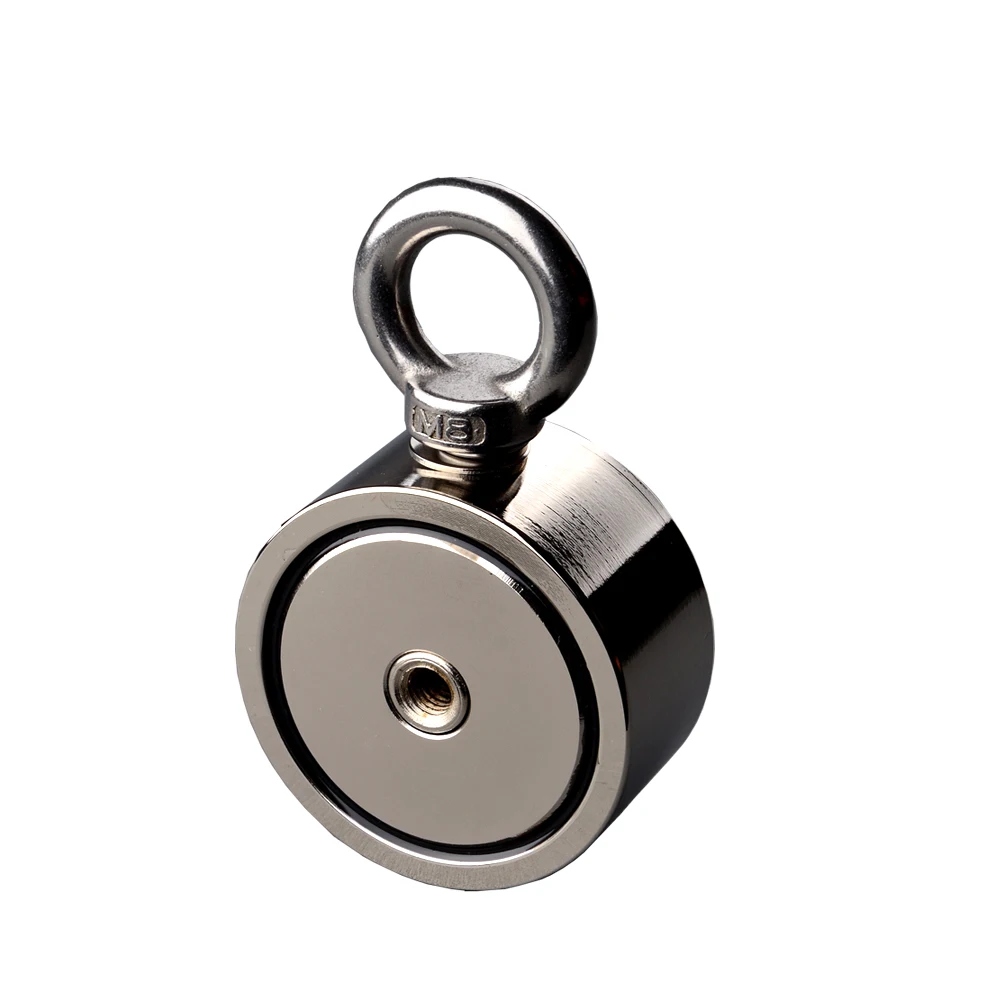Two Side Fishing Magnet Set 80KG/120KG Each Side Retrieval Magnet N52 Neodymium Magnets with 10m Durable Rope