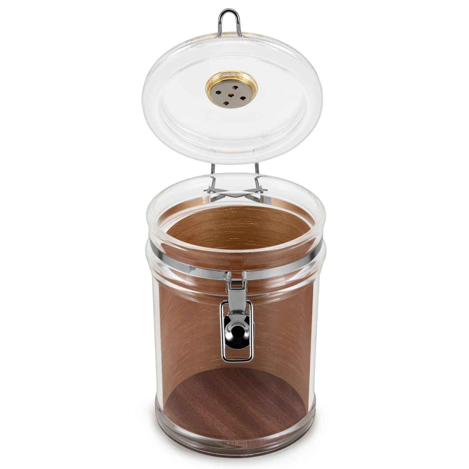 XIFEI Acrylic Humidor Jar With Hygrometer And Humidifier Portable Cigar Case Transparent Cigarette Box Fit 18 Cigars Tobacco