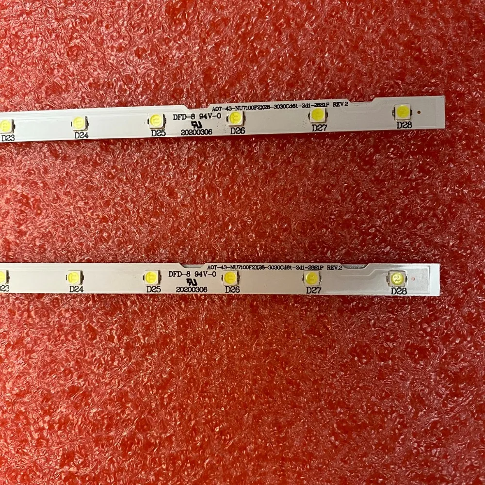 LED strip(2)for TV UE43NU7190U UE43RU7179U UE43NU7092 UE43NU7090 UE43NU7170 UE43RU7100 UE43NU7120U UE43RU7120 UE43NU7190S