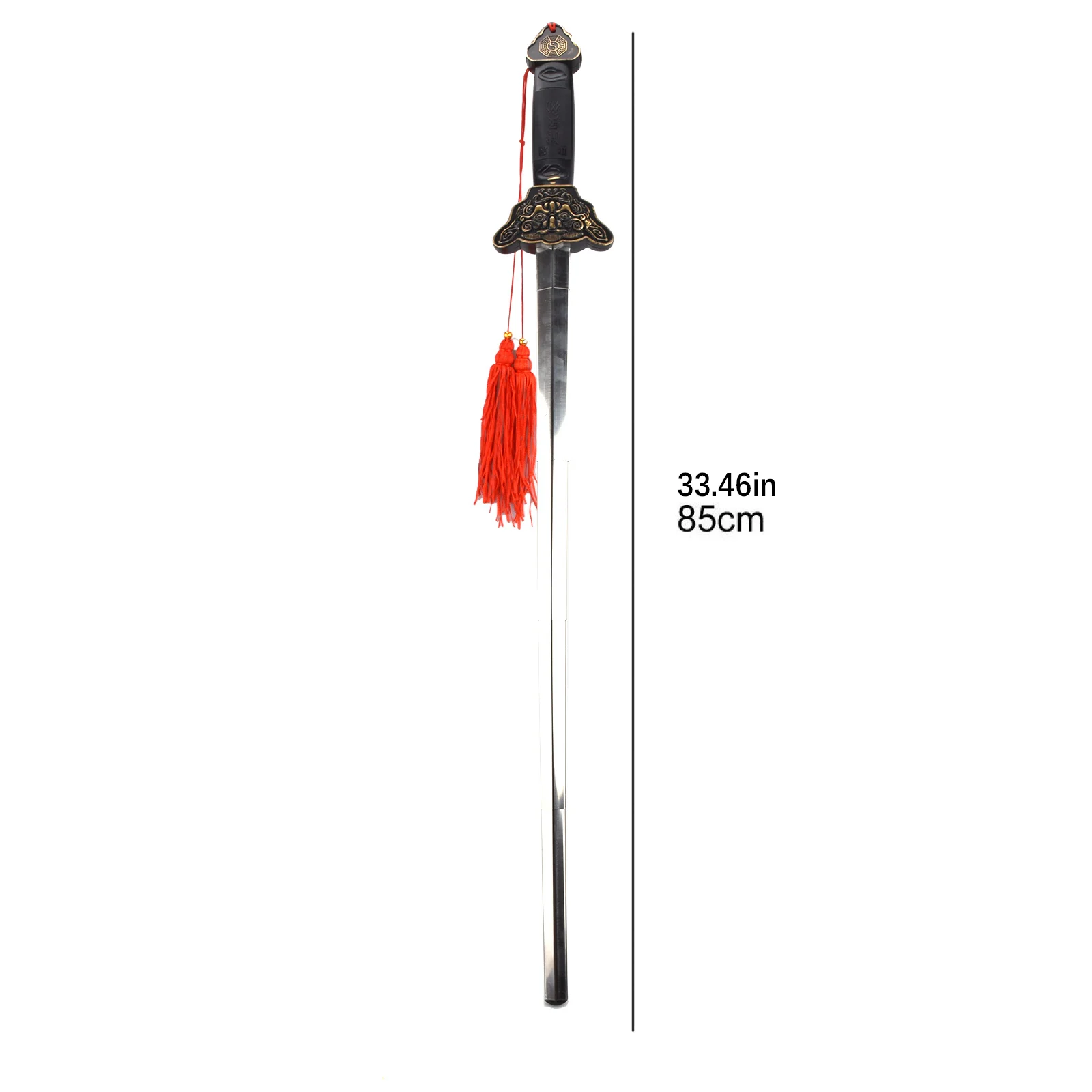Adjustable 25-86cm Super Sword Swallowing Illusion Close Up Street Magician Real Magic Trick Props
