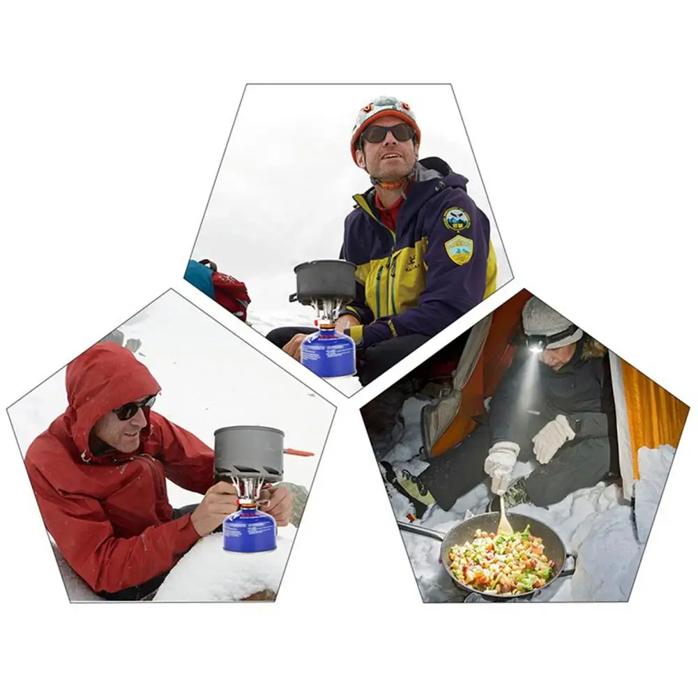 Mini Stove Outdoor Hiking Fishing Folding Gas Water Heater Cooker Camp Pot Set Portable Cooker Pot Set Travel Camping