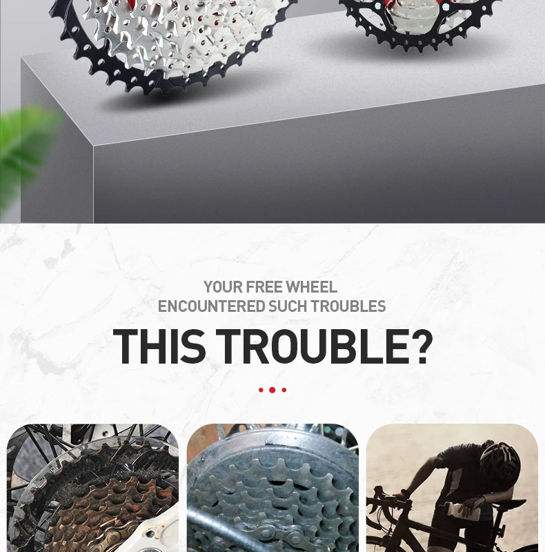 VG Sports 9 10 11 12 Speed MTB Bicycle Freewheel 40/42/46/50/52T Separate Aluminum Alloy Cassette Free Wheel Bracket Sprocket