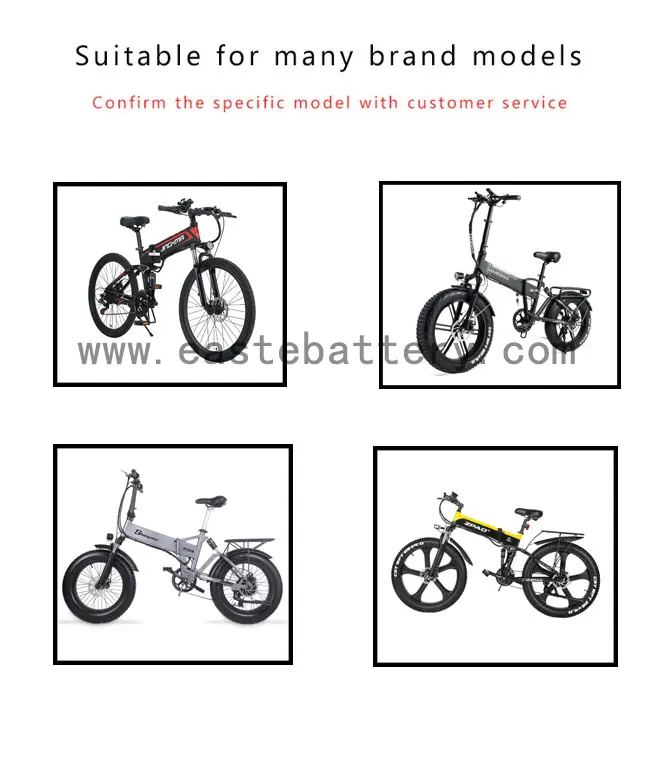 48V folding ebike battery 10.4Ah 12.8Ah 14Ah 36V 10Ah Foldable Electric Bike Batteries for samebike LO26 20LVXD DCH006 battery