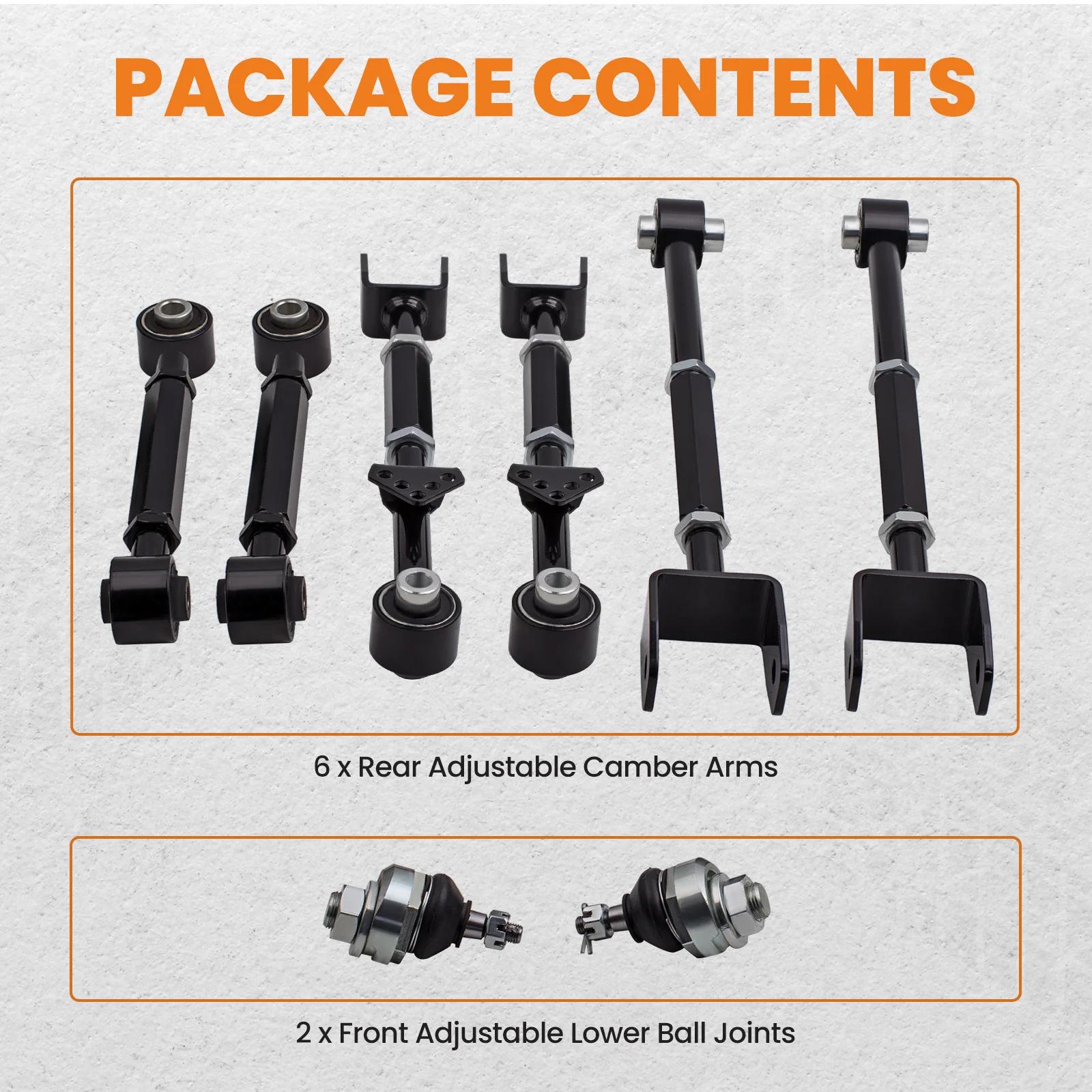 Adjustable Control Camber Arms Toe Kit w/Ball Joints For Acura TSX  2008 2009 2010 2012 2013
