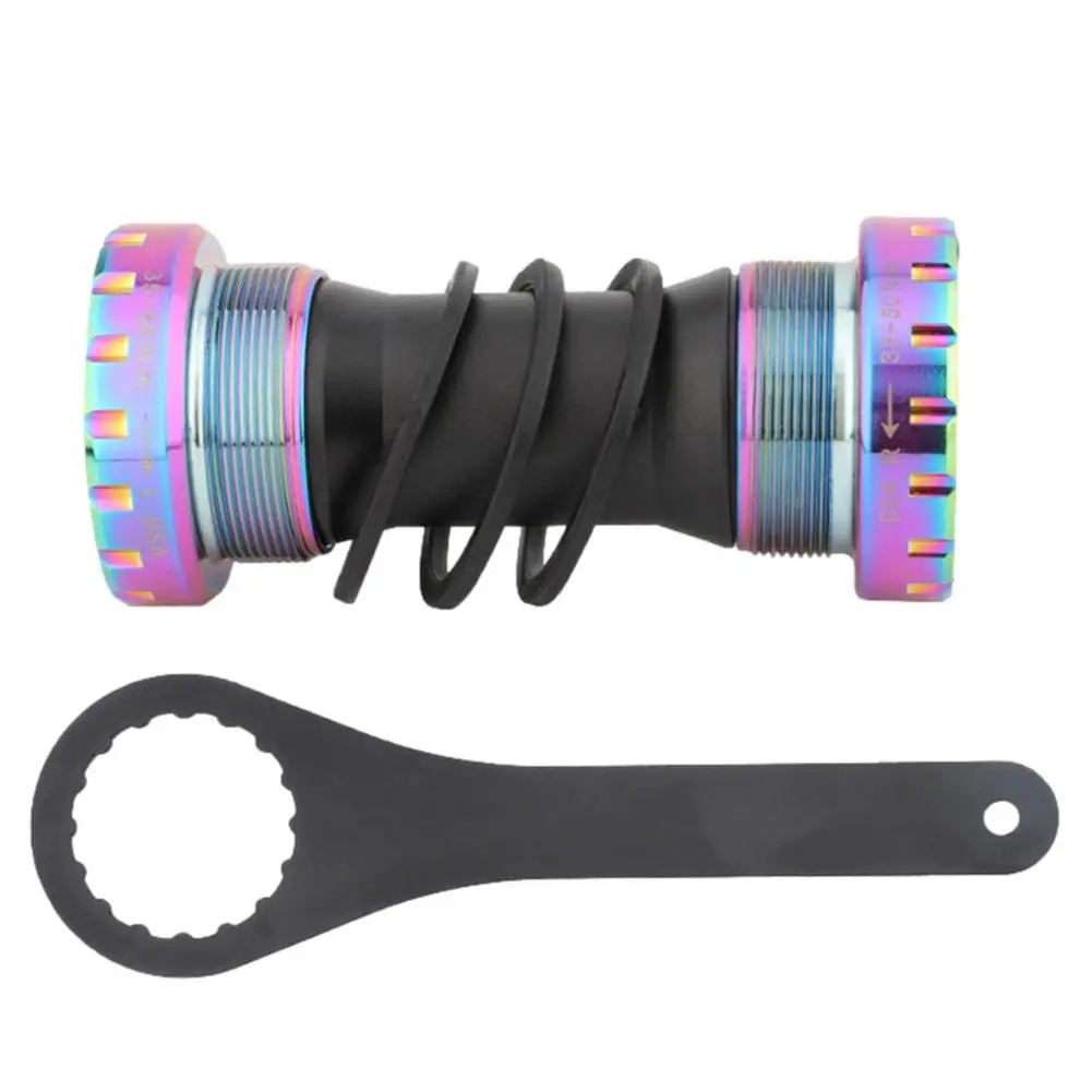 Bicycle Crankset Bottom Bracket Bike 68-73mm Integrated Hollow Threaded Bottom Bracket With BB44 Wrench For Cycling Bike Part
