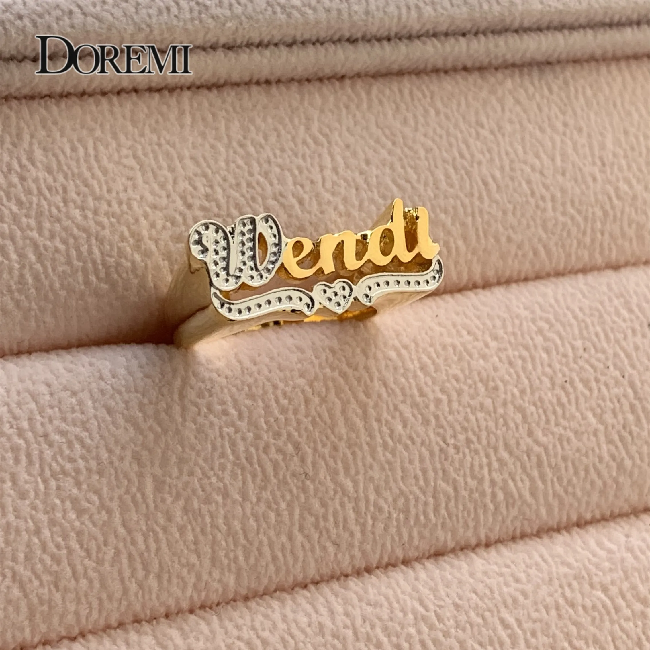 Personalized Name Ring 3D Pattern Personalized Letter Ring Gift Custom Made Christmas Christmas Gift
