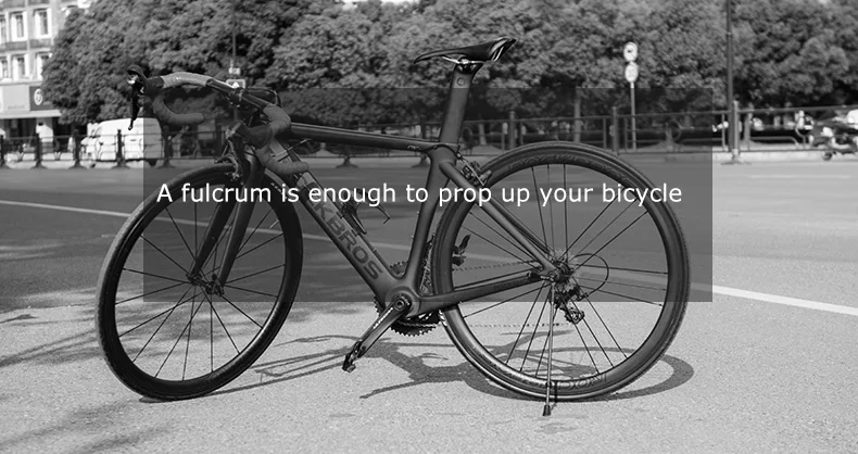 ROCKBROS MTB Cycling Bike Bicycle Adjustable Anti-skid Kickstand Carbon Parking Rack Stand Foot Support Bike Bicycle Accessories