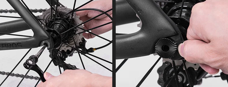 ROCKBROS MTB Cycling Bike Bicycle Adjustable Anti-skid Kickstand Carbon Parking Rack Stand Foot Support Bike Bicycle Accessories
