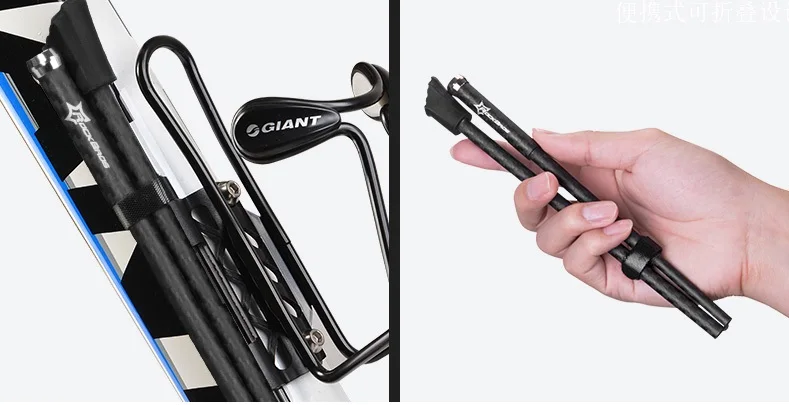 ROCKBROS MTB Cycling Bike Bicycle Adjustable Anti-skid Kickstand Carbon Parking Rack Stand Foot Support Bike Bicycle Accessories