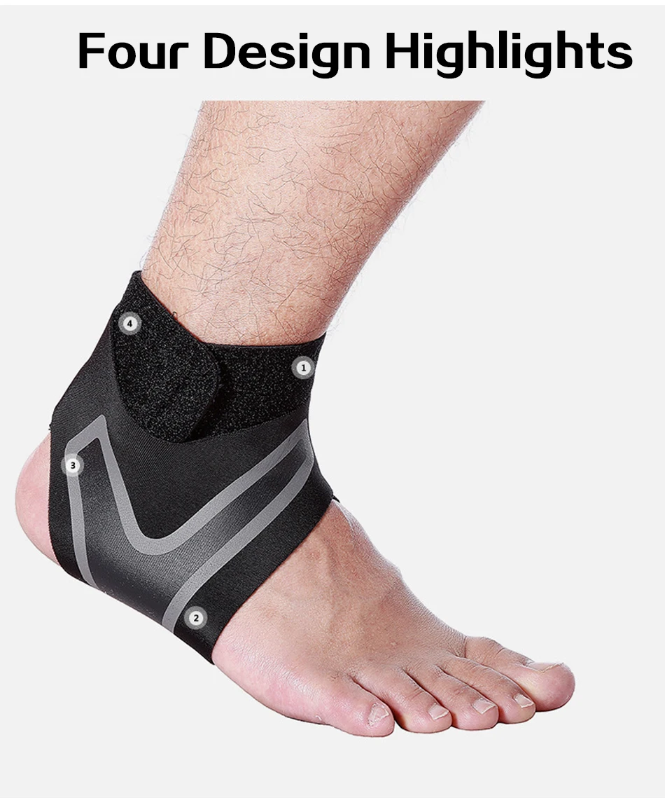 Sport Ankle Support Elastic High Protect Sports Ankle Equipment Safety Running Basketball Ankle Brace Support Bandage Protector
