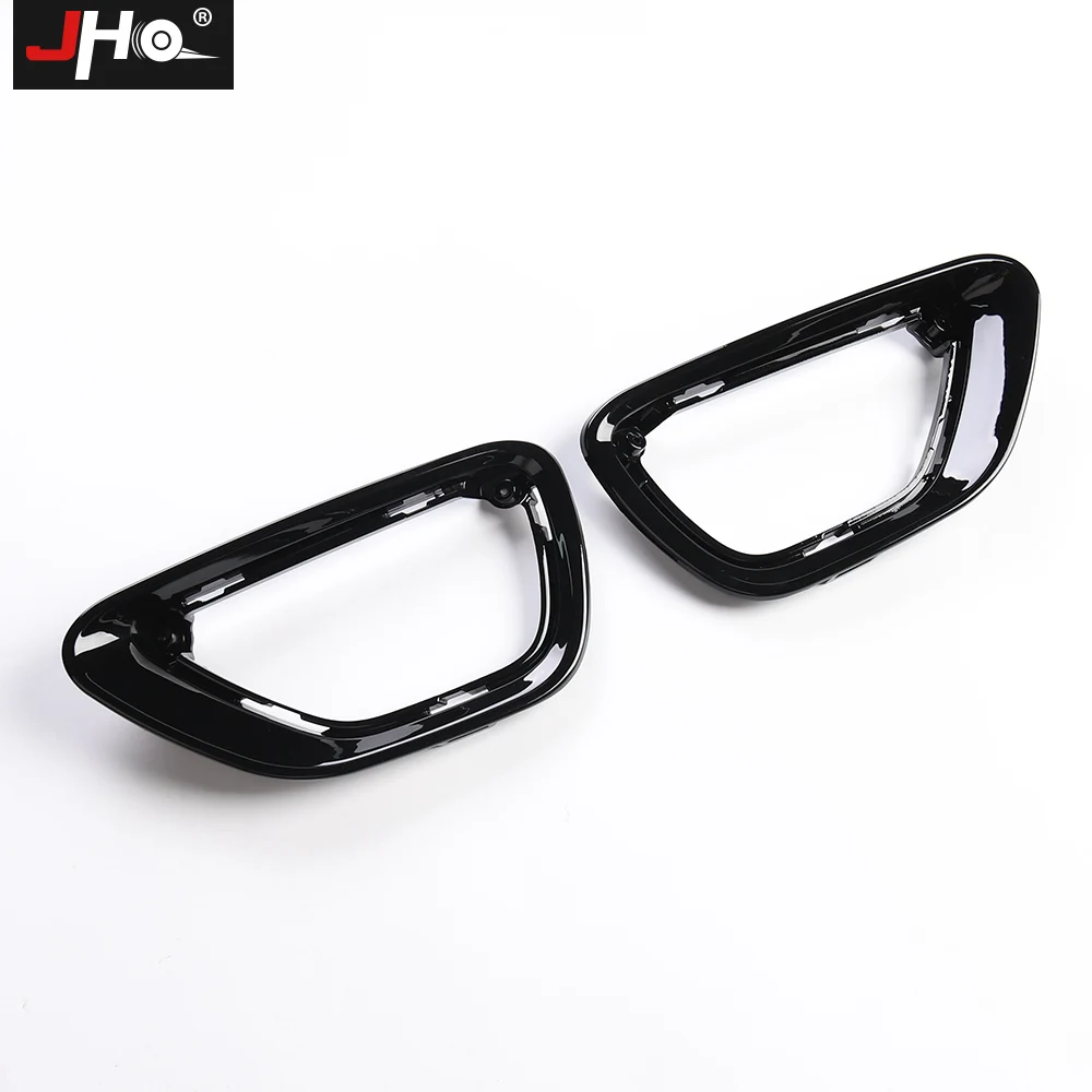 JHO Black Front Fog Light Cover Fog Lamp Frame Trim For Jeep Grand Cherokee 2014-2021 2016 2015 Limited 2017 Car Accessories