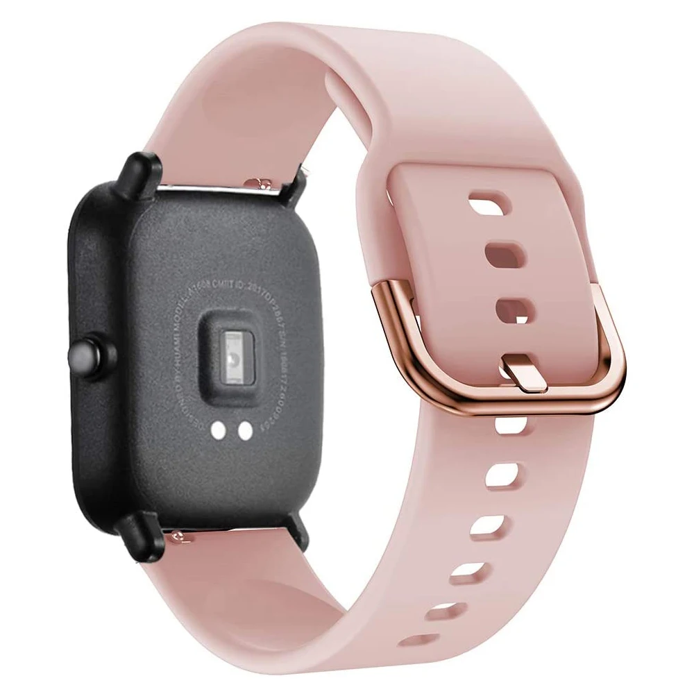 20mm/22mm Silicone band For Amazfit GTS/2/2e/GTS2 Mini/GTR 42mm/47mm/GTR2/2e/stratos 2/3 Sport Watch Bracelet Amazfit bip strap