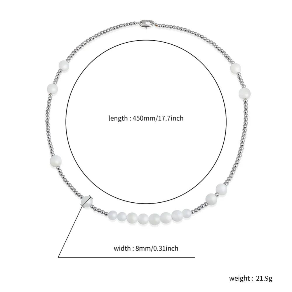 GUCY 8MM Pearl  Necklace Women  Jewelry Fashion Hip Hop Rock Jewelry