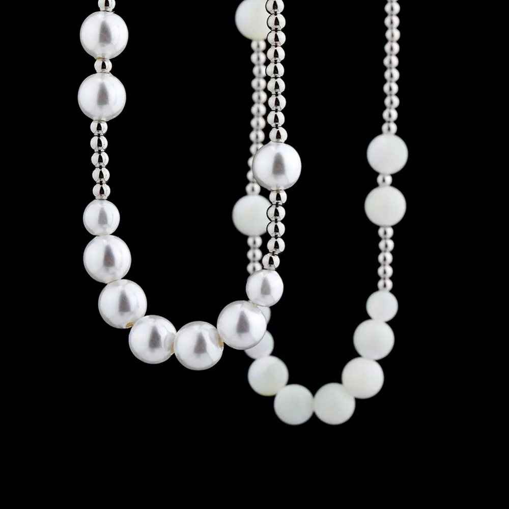 GUCY 8MM Pearl  Necklace Women  Jewelry Fashion Hip Hop Rock Jewelry