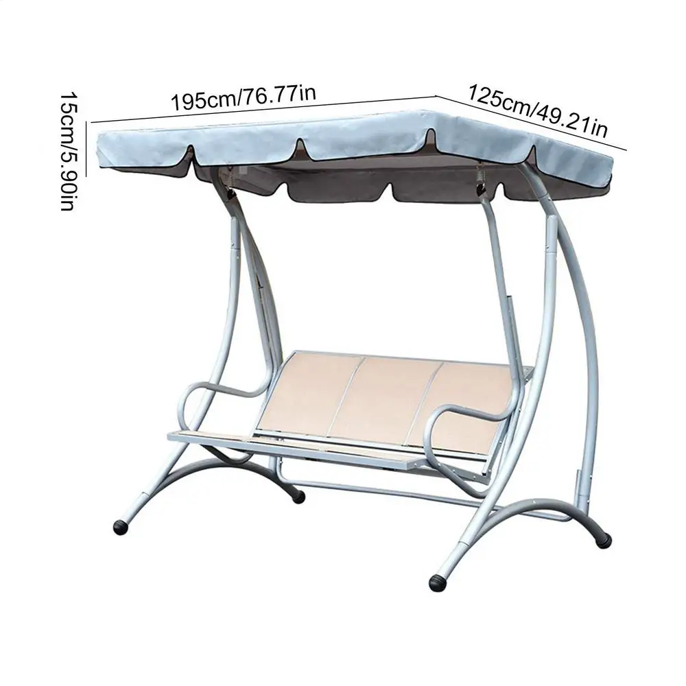 Garden Chairs Patio Swing Cover Set Waterproof UV-Resistant Swing Canopy Seat Top Cover Swing Seat Cover Universal Dust Cover