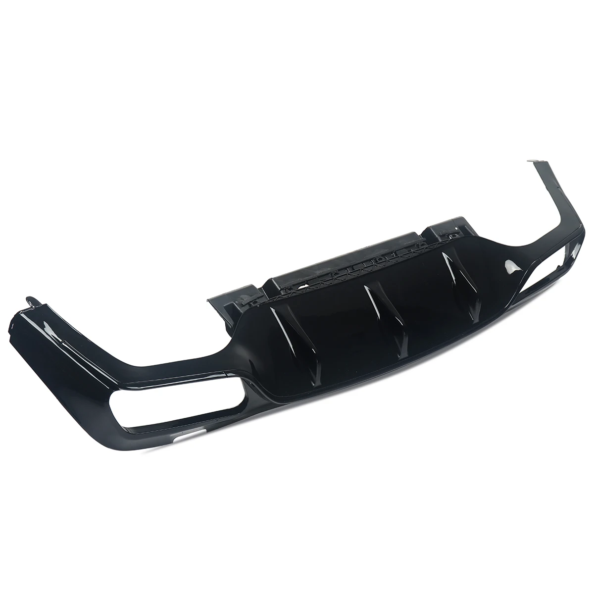 For Mercedes-Benz W213 AMG E63 Style Carbon Rear Bumper Diffuser with Exhaust Tips Glossly Black