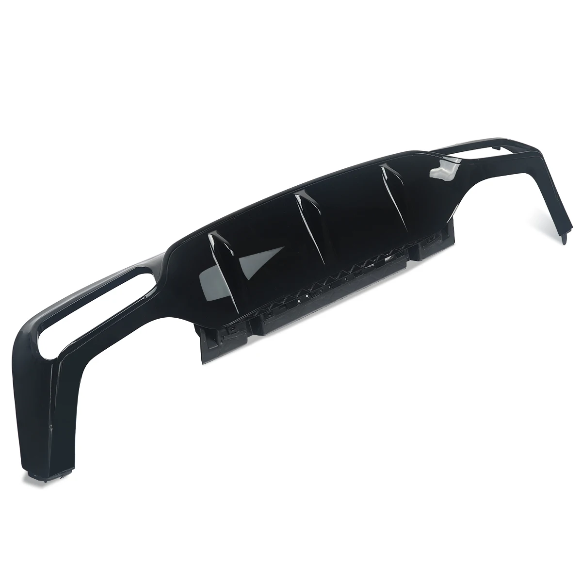 For Mercedes-Benz W213 AMG E63 Style Carbon Rear Bumper Diffuser with Exhaust Tips Glossly Black