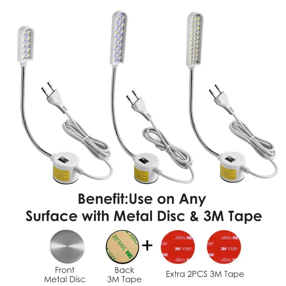 Industrial Lighting Sewing Machine LED Lights, Multifunctional Flexible Work Lamp, Magnetic Sewing Light for Drill Press Lathe