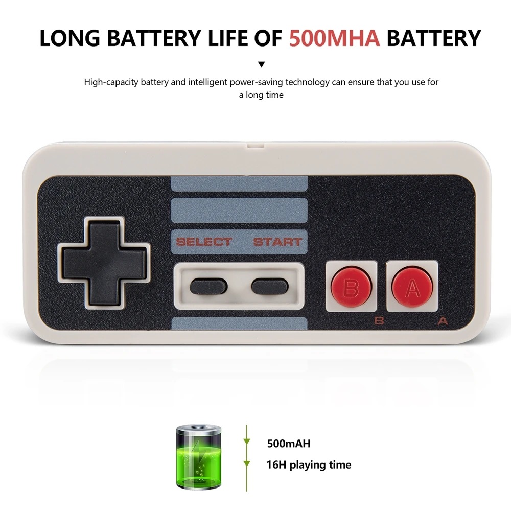 2.4 GHz Wireless USB Controller for NES Classic Games Retro USB PC Controller Compatible for Windows PC MAC Genesis Raspberry Pi