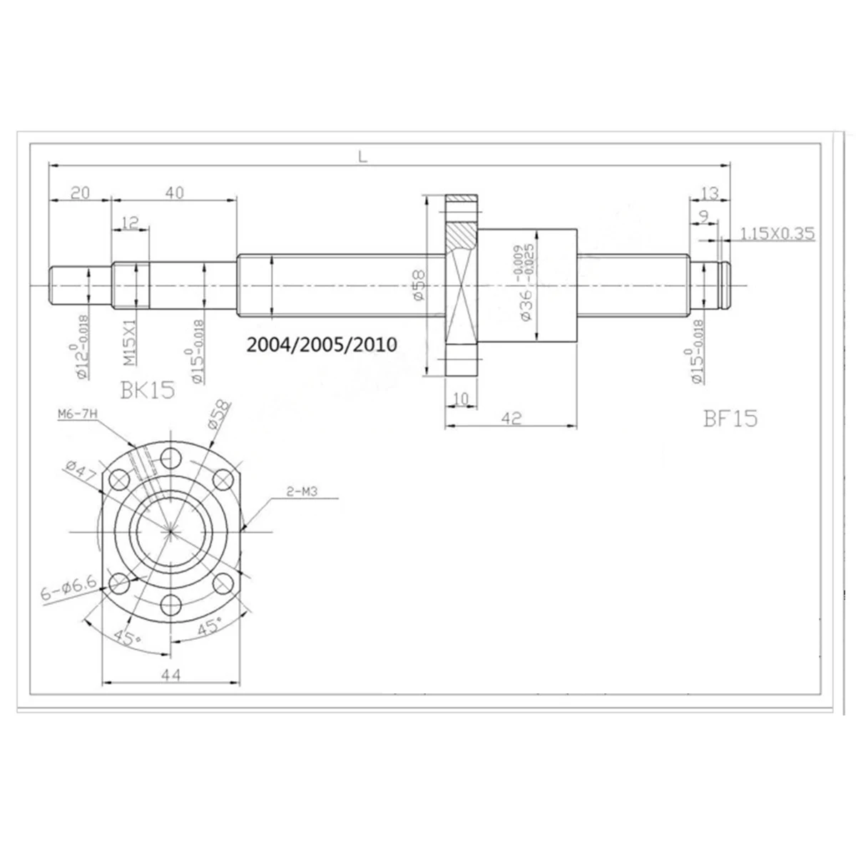 Ball Screw SFU2005 C7 End Machined 300mm 500 600 800 1000 1500 1600 mm + RM2005 single Ball Nut 2005 Ballscrew For CNC