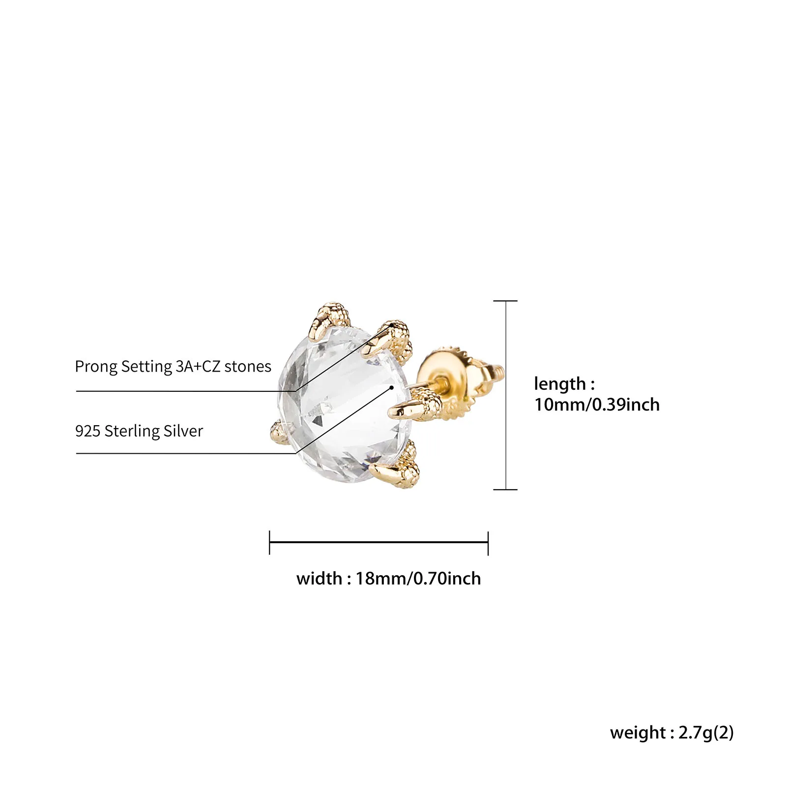 GUCY Personalized Earrings Sparkle Bling Women Micro Paved Earring AAAA Cubic Zircon Fashion Jewelry Gift