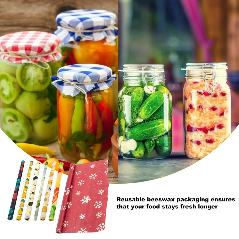 Bee Wax Cloth Fresh-Keeping Paper Food-Grade Sealing Package Rolls Reusable Cloth Fruit Storage Food Wraps