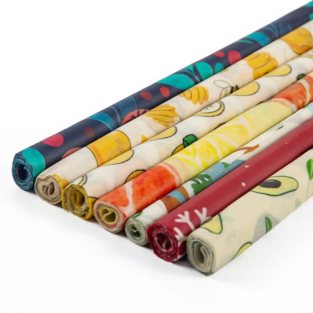 Bee Wax Cloth Fresh-Keeping Paper Food-Grade Sealing Package Rolls Reusable Cloth Fruit Storage Food Wraps
