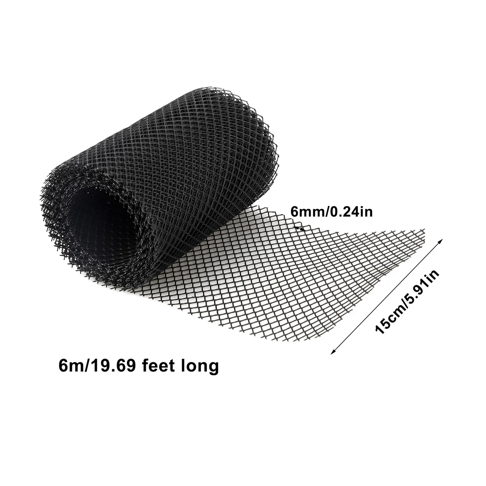 1 Roll Gutter Guard Mesh Garden Mesh Cover Flexible PP Balcony Drain Protector Adjustable Mesh Netting With Stakes for Home