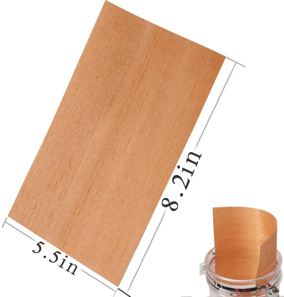 XIFEI 10pcs/Lot Spanish Cedar Paper Veneer For Cigar Humidor Box Case Natural Cedar Wood Chips Cigar Accessories